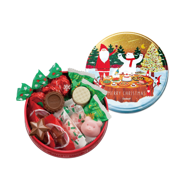 クリスマスプレーンチョコレート（缶）ゴンチャロフ-クリスマス特集2022-