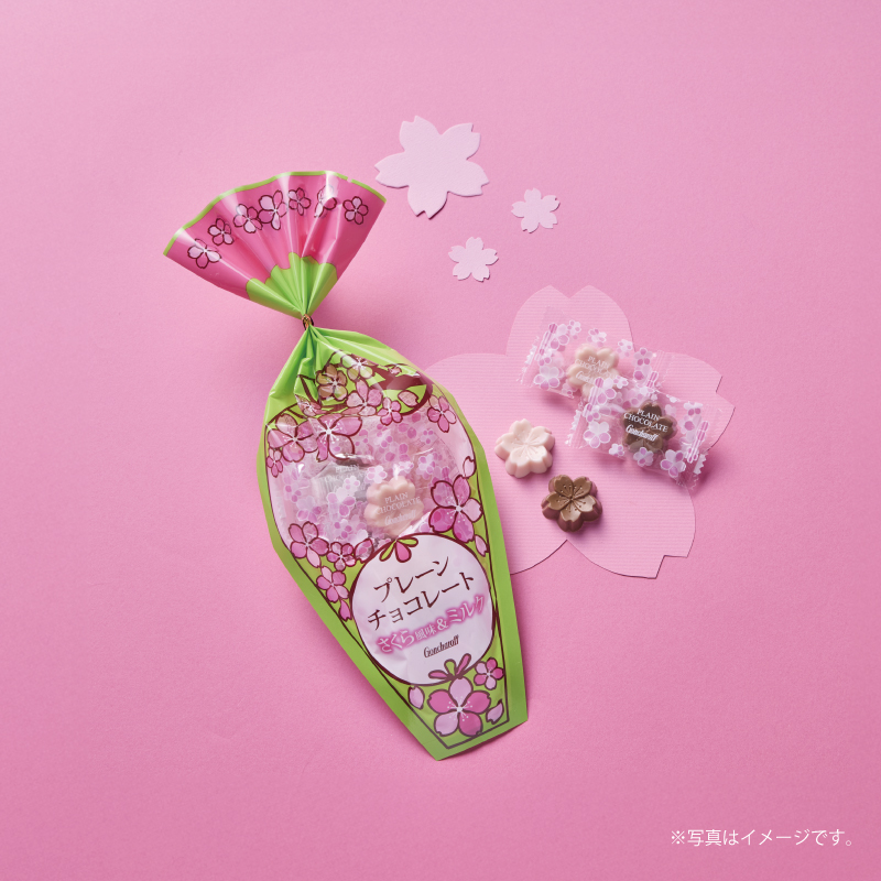 プレーンチョコレート（さくら風味＆ミルク） 22g（6個）3袋セット
