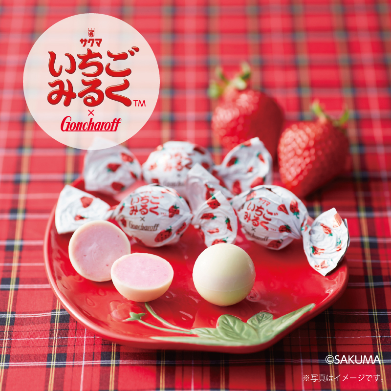 いちごみるくトリュフチョコレート（6個）サクマいちごみるく×ゴンチャロフ　コラボ