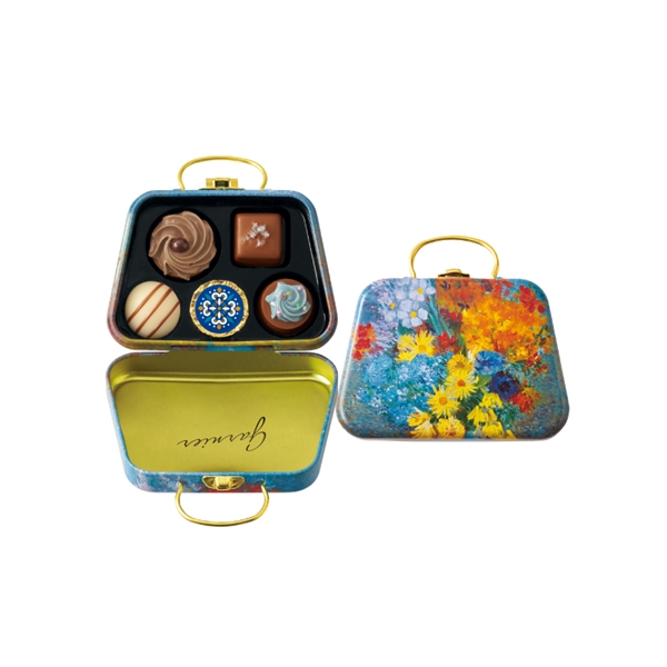 905 ガルニエ E 5個 ガルニエ バレンタイン2026 チョコレート アート缶