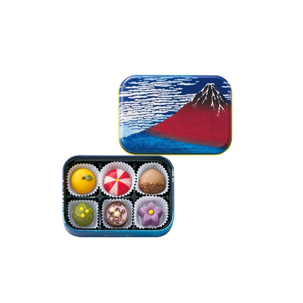 302 甘味画廊 B 6個 甘味画廊 バレンタイン2026 チョコレート アート缶 お酒使用