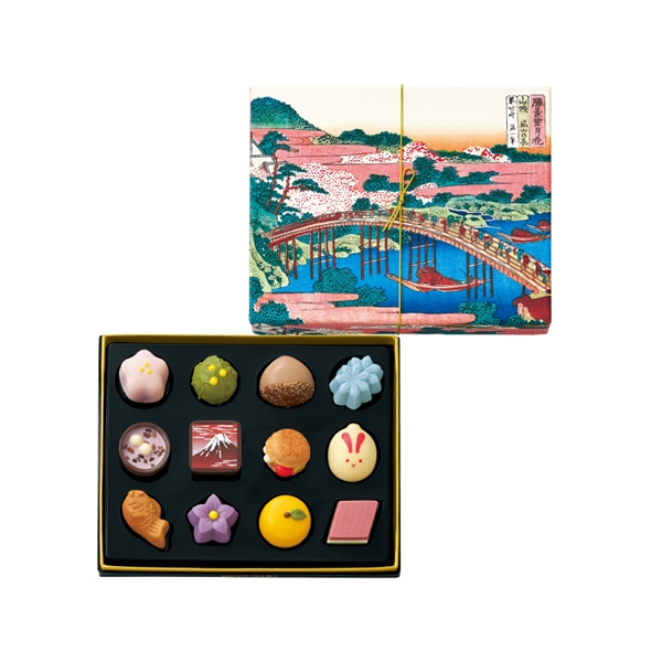 304 甘味画廊 D 12個 甘味画廊 バレンタイン2026 チョコレート アート お酒使用