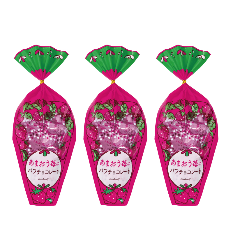 あまおう苺のパフチョコレート 31g（6個）3袋セット